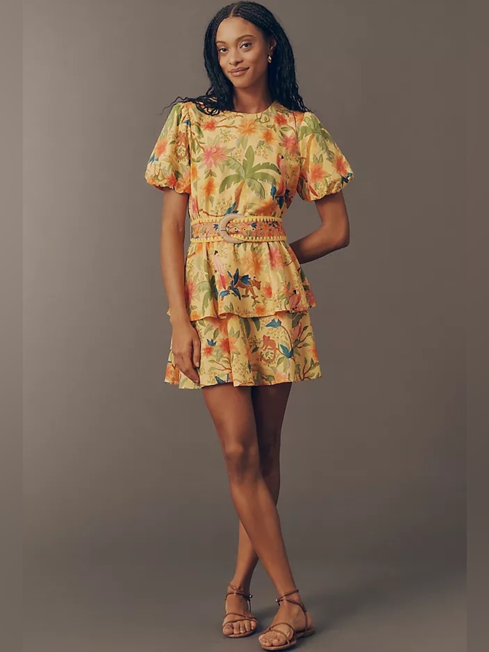 FARM Rio Belted Tiered Mini Dress NWT
Size L GWP